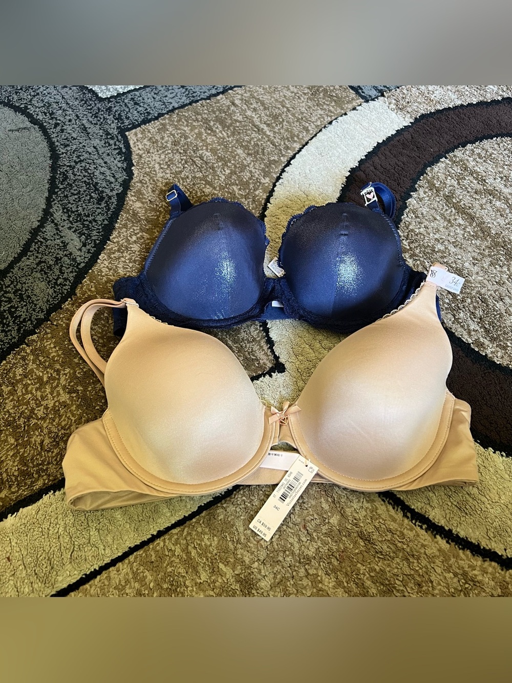 Victoria Lightly Lined T-Shirt Bras Duo Size 34C